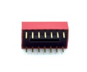 Interruptor DIP perfil horizontal 7 vías para PCB