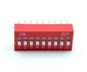 Interruptor DIP perfil horizontal 9 vías para PCB
