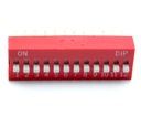 Interruptor DIP perfil horizontal 12 vías para PCB