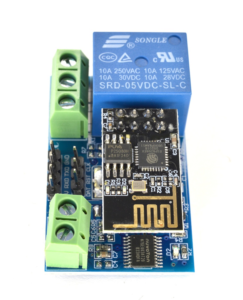 Módulo Relé con Wifi ESP8266 5V front