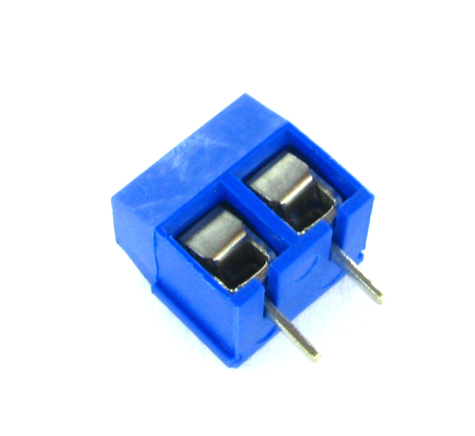 Conector 2 pines 2,54 mm para PCB azul KF301 front
