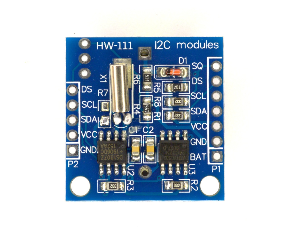 Módulo Reloj Arduino RTC DS1307 AT24C32 back