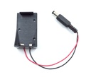 Portabaterias 9V 6F22 con conector DC top