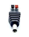 Conector DC Jack 5,5x2,1mm macho botón