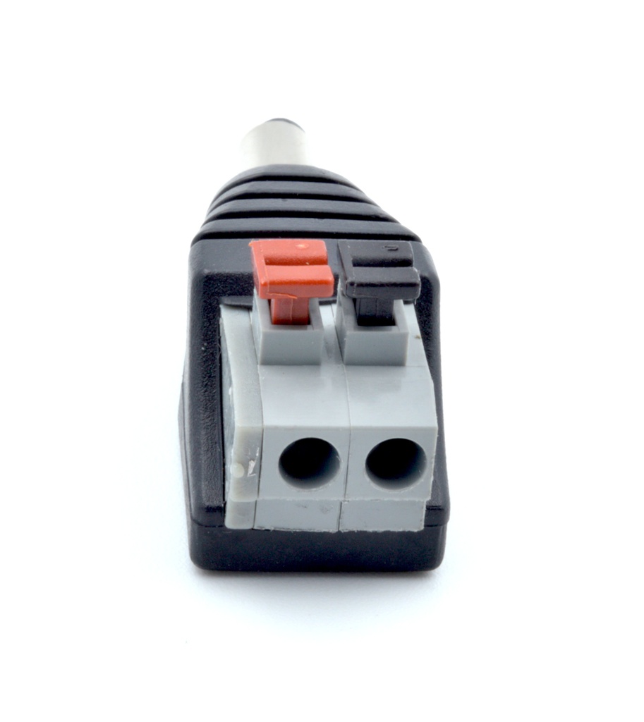 Conector DC Jack 5,5x2,1mm macho botón