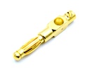 Conector banana 4mm macho rojo goma alta durabilidad