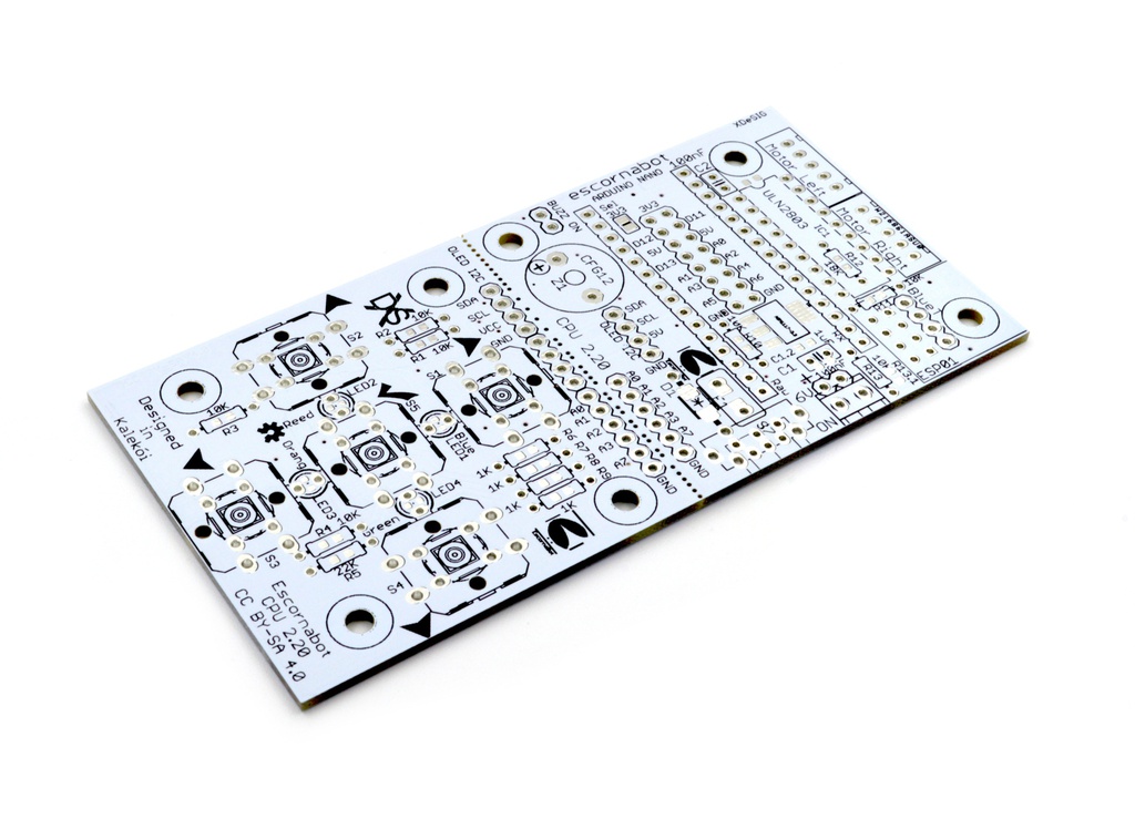 Escornabot PCB CPU V2.20 con componentes sin soldar
