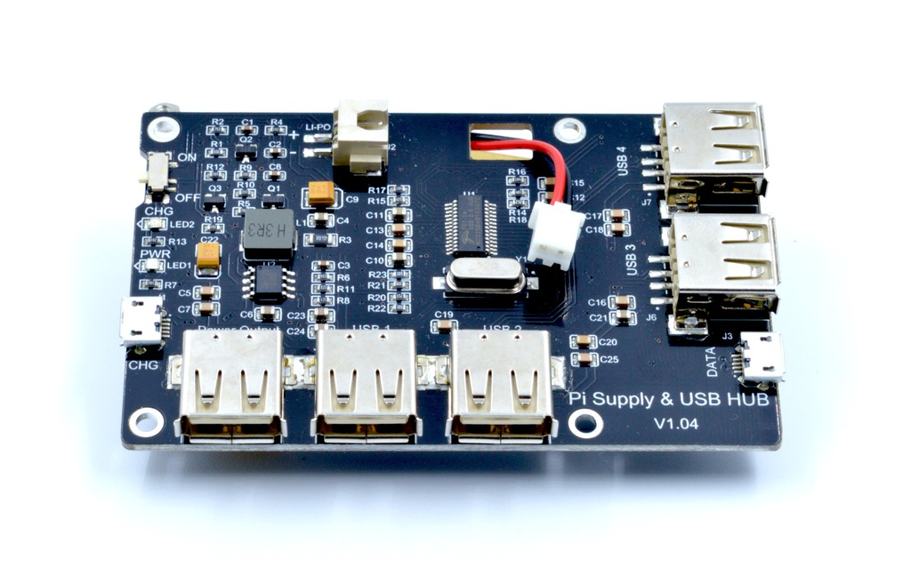 Raspberry Pi HAT PowerSupply y USB HUB, 3B, 3B+, A+, Zero
