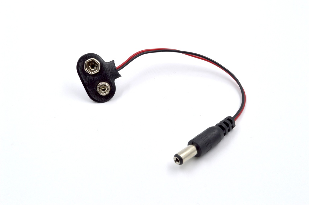 Adaptador pila 9V 6F22 con conector DC