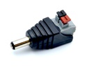 Conector DC Jack 5,5x2,1mm macho botón