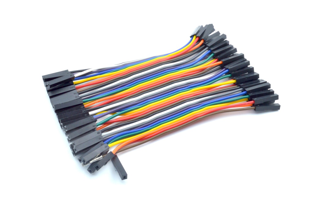 Set 40 cables Dupont 10 cm hembra-hembra