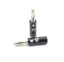 Conector banana 4 mm macho negro