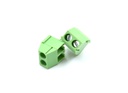 Conector 2 terminales 3,5 mm para PCB verde