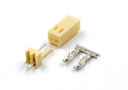 Conector KF2510 de 2,54mm - 2 pines Macho PCB + Hembra + Terminal crimpar