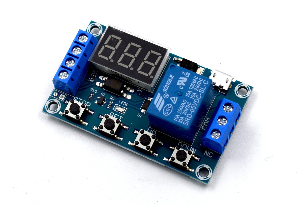 Módulo de relé de 6-30V, temporizador de circuito de retardo