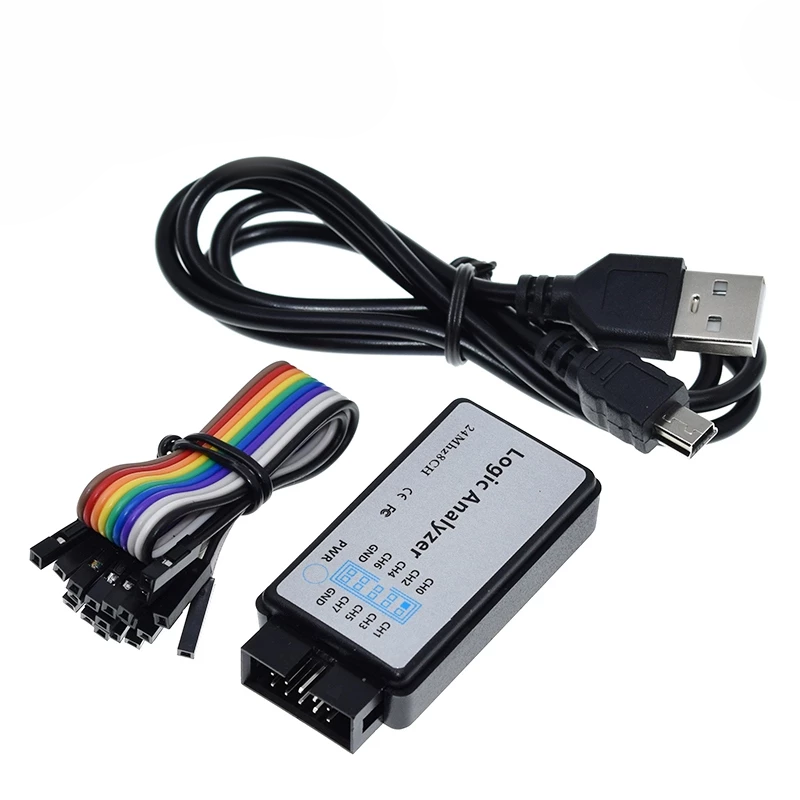 Analizador lógico USB 24MHz 8 canales 24MSa/s