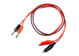 [00014540] Par de cables banana - cocodrilo 1m