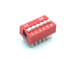 [00025485] Interruptor DIP perfil horizontal 6 vías para PCB